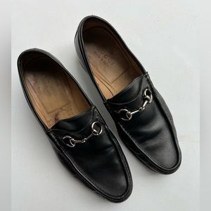 Gucci Mens 1953 Leather Loafer with Silver Horsebit